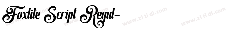 Foxlite Script Regul字体转换 Foxlite Script Regul字体转换